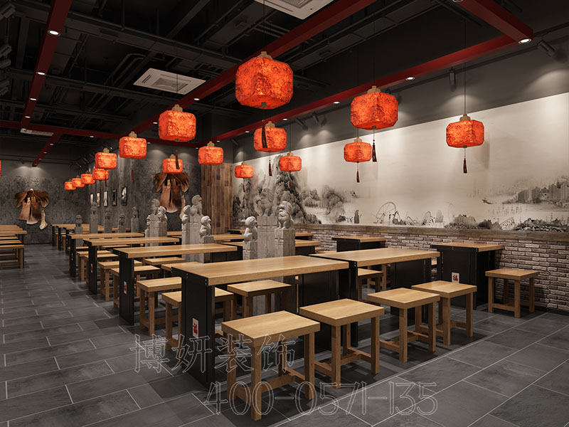 杭州麻辣烫店装修设计案例效果图 4