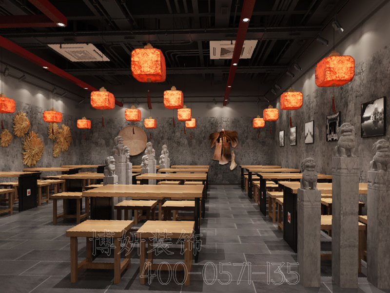 杭州麻辣烫店装修设计案例效果图 3