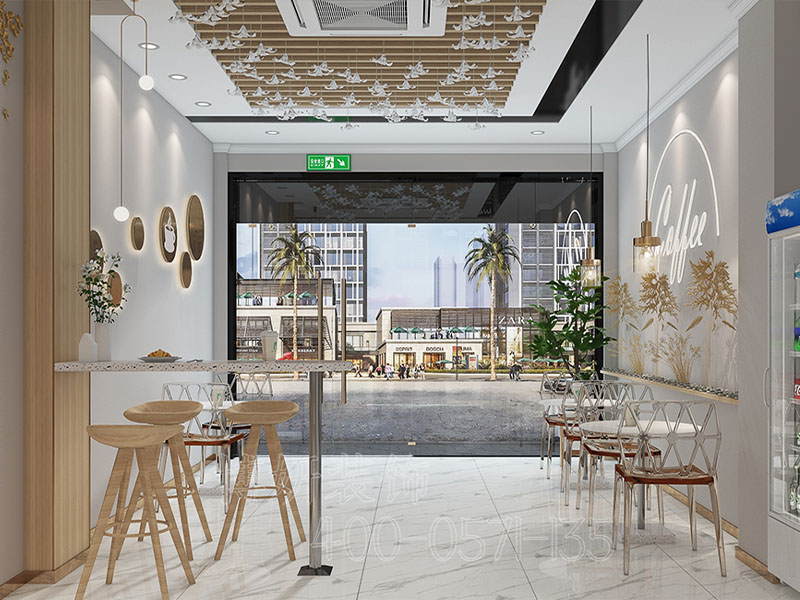 杭州七点半奶茶店装修设计-案例效果图