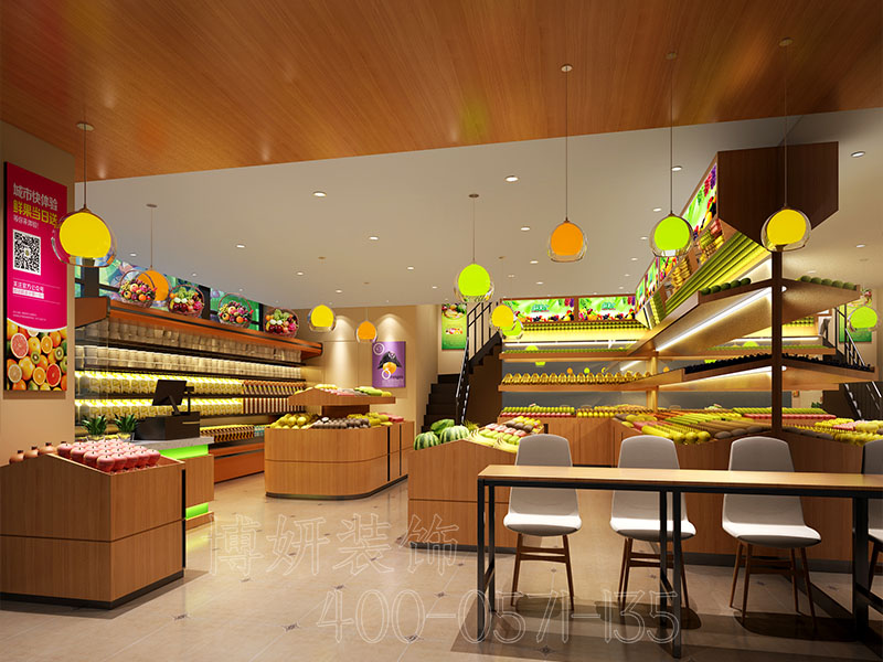 杭州水果店装修案例,水果店装修,杭州水果店装修