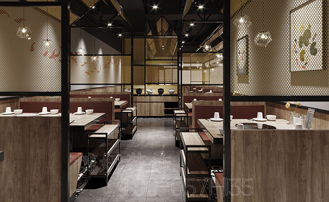 潮辣火锅店装修,火锅店装修,杭州火锅店装修