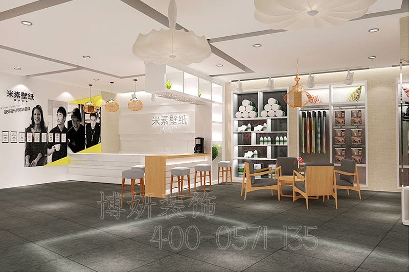 杭州壁纸展厅装修设计-壁纸展厅装饰案例实景图 4