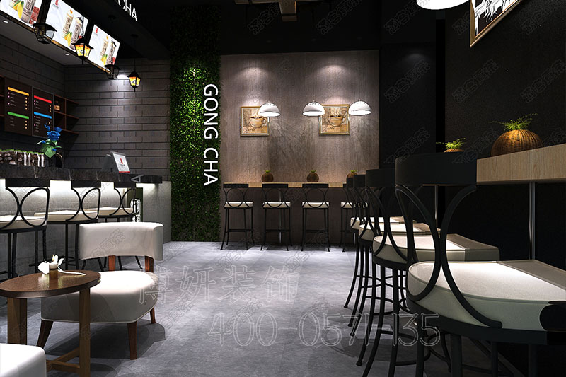 杭州茶饮店装修设计-案例效果图 2