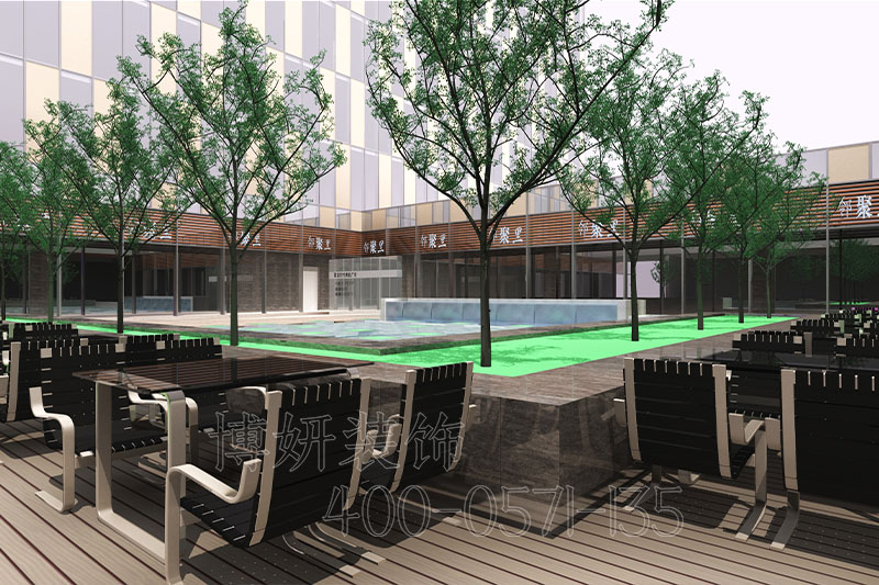杭州专业美食广场装修设计-案例效果图 4