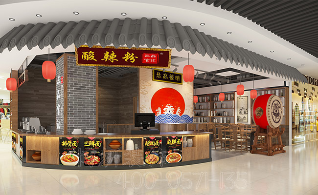 杭州特色面馆装修设计,杭州专业面馆装修设计公司,杭州面馆装修设计效果图