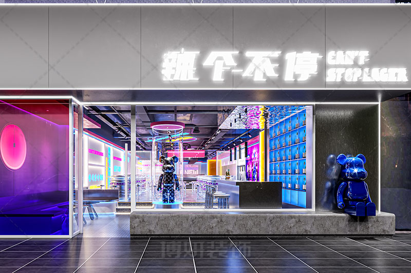 杭州辣个不停网红餐厅装修设计-专业餐饮装修效果案例