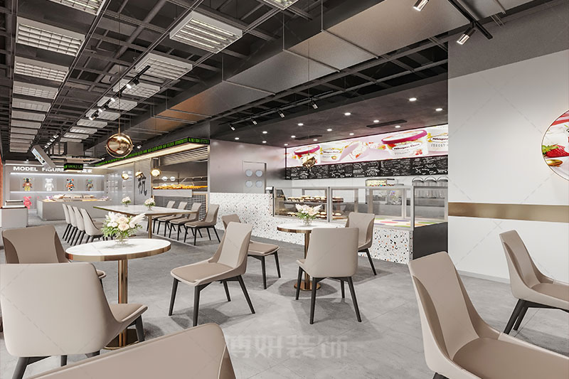 杭州轻工业风烘焙店装修设计-案例效果图 5