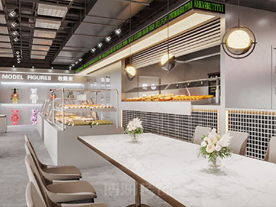 杭州轻工业风烘焙店装修设计-案例效果图